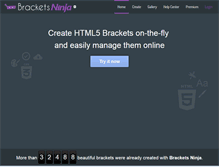 Tablet Screenshot of bracketsninja.com